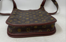 Load image into Gallery viewer, Unbranded Womens Brown Geometric Print Leather Single Strap Lined Crossbody Bag