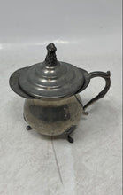Load image into Gallery viewer, Silver-Plated Creamer With Hinged Lid Ornate Finial And Decorative Feet
