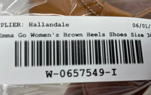 Load image into Gallery viewer, Emma Go Womens Brown Peep Toe Adjustable Buckle Pump Heels Size EUR 38
