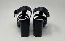 Load image into Gallery viewer, Marc Fisher Womens Fynlee Black Leather Block Heel Strappy Sandals Size 8M