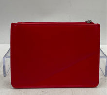 Load image into Gallery viewer, Givenchy Parfums Womens Red Faux Leather Charm Zip Top Makeup Bag Wallet