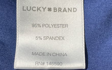 Load image into Gallery viewer, Lucky Brand Mens Blue Long Sleeve 4 Way Stretch Dress Shirt Size S 14-14.5 32/33