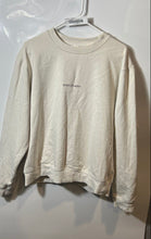 Load image into Gallery viewer, Zara Mens Beige Cotton Blend Long Sleeve Crew Neck Pullover Sweatshirt Size L