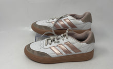 Load image into Gallery viewer, Adidas Kids Courtblock White Pink Low Top Lace-Up Sneaker Shoes Size 4