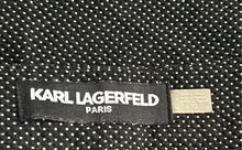 Load image into Gallery viewer, Karl Lagerfeld Womens Black White Polka Dot Straight Leg Ankle Pants Size 10