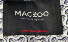 Load image into Gallery viewer, Maceoo Mens White Blue Printed Short Sleeve Button-Up Shirt Size 4/L