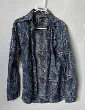 Load image into Gallery viewer, Michael Kors Mens Blue Paisley Print Long Sleeve Button-Up Shirt Size S