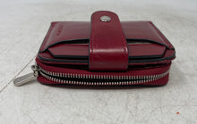 Load image into Gallery viewer, Bostanten Womens Red Leather Card Slots Compartment Zipper Bi-Fold Wallet