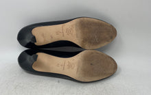 Load image into Gallery viewer, Amalfi Womens Black Leather Peep Toe Slip-On Stiletto Pump Heels Size 8 AA