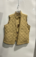Load image into Gallery viewer, Unbranded Womens Khaki Sleeveless Front Pockets Full-Zip Quilted Vest Size XL