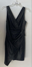 Load image into Gallery viewer, Guess Womens Black Sleeveless Back Zip V-Neck Asymmetrical Bodycon Dress Size 8
