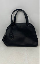 Load image into Gallery viewer, Nine West Womens Black Leather Double Handles Inner Pockets Satchel Bag