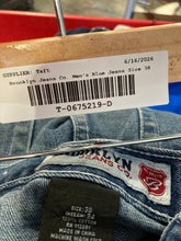 Load image into Gallery viewer, Brooklyn Jeans Co. Mens Blue Denim 5-Pocket Design Wide-Leg Jeans Size 38