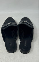 Load image into Gallery viewer, Michael Kors Womens Black Leather Round Toe Slip-On Flat Mule Sandals Size 9 M