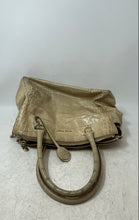 Load image into Gallery viewer, Karen Millen Womens Beige Croc Embossed Leather Triple Section Satchel Handbag