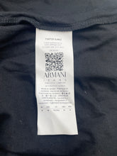 Load image into Gallery viewer, Authentic Armani Jeans Mens Black White Colorblock Cotton Graphic T-Shirt Size M