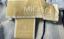 Load image into Gallery viewer, Michael Kors Womens Light Blue Striped Print Drawstring Sweatpants Size S