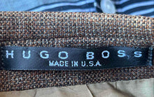 Load image into Gallery viewer, Hugo Boss Mens Brown Striped Print Wool Long Sleeve 2-Button Blazer Size 42L