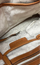 Load image into Gallery viewer, Michael Kors Womens Hamilton Brown Leather Double Handle Charm Satchel Bag