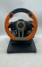 Load image into Gallery viewer, PXN V3 Pro Black Orange Driving Video Game Simulator Racing Wheel With Pedals