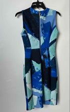 Load image into Gallery viewer, Calvin Klein Womens Multicolor Printed Sleeveless Back Zipper Sheath Dress Sz 2