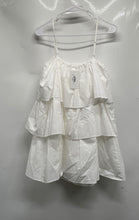 Load image into Gallery viewer, Day + Moon Womens White Cotton Flounce Tiered Ruffle Mini Dress Size S With Tag