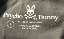 Load image into Gallery viewer, Psycho Bunny Mens Black Cotton Short Sleeve Crew Neck Pullover T-Shirt Size 4