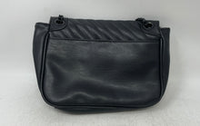 Load image into Gallery viewer, Badgley Mischka Womens Black Quilted Faux Leather Chain Strap Crossbody Bag