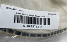 Load image into Gallery viewer, Zara Womens Beige Canvas Closed Toe Espadrille Slip-On Flats Size EUR 42