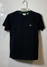 Load image into Gallery viewer, Lacoste Kids Black Cotton Short Sleeve Crew Neck Pullover T-Shirt Size 12A