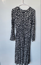 Load image into Gallery viewer, Zara Womens Black White Polka Dot Long Sleeve Round Neck Maxi Dress Size S