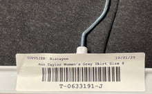 Load image into Gallery viewer, Ann Taylor Womens Gray Flat Front Back Zip Straight & Pencil Skirt Size 8