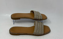 Load image into Gallery viewer, Andiamo Womens Gold-Tone Glitter Rhinestone Slip-On Slide Sandals Size 6.5W