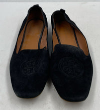 Load image into Gallery viewer, Authentic Tory Burch Womens Black Leather Slip-On Loafers Shoes Size 11M Worn
