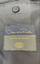 Load image into Gallery viewer, Oscar De La Renta Mens Gray Wool Notch Lapel Three-Button Blazer Size 48