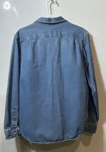 Load image into Gallery viewer, Old Navy Mens Blue Denim Cotton Regular Fit Pockets Collared Button-Up Shirt M