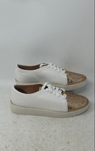 Load image into Gallery viewer, Vizzano Womens White Gold Glitter Low Top Lace-Up Sneaker Shoes Size 8