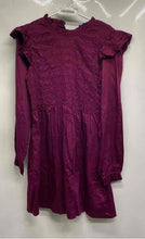 Load image into Gallery viewer, GAP Womens Purple Floral Cotton Lace Long Sleeve Shift Dress Size Small
