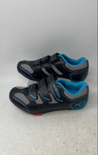 Load image into Gallery viewer, Flywheel Fly Fierce Womens Black Gray Blue Professional Cycling Shoes Size 37