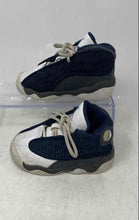 Load image into Gallery viewer, Nike Kids Air Jordan 13 Retro White Blue Mid Top Lace-Up Sneaker Shoes Size 5C