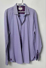 Load image into Gallery viewer, Ted Baker Mens Purple Printed Long Sleeve Collared Dress Shirt Size 17