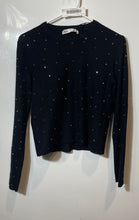 Load image into Gallery viewer, Zara Womens Black Polka Dot Knitted Long Sleeve Pullover Sweater Size Medium
