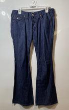 Load image into Gallery viewer, True Religion Womens Joey Blue Denim 5-Pocket Design Flared Jeans Pants Size 27