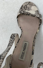 Load image into Gallery viewer, Steve Madden Womens Born Brown Beige Snakeskin Print Ankle Strap Sandals Sz 11M