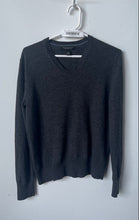 Load image into Gallery viewer, Banana Republic Womens Gray Heather Knitted V-Neck Pullover Sweater Size Large