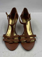 Load image into Gallery viewer, Authentic Lauren Ralph Lauren Womens Harleen Brown Ankle Strap Sandals Size 6.5B