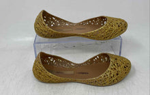 Load image into Gallery viewer, Melissa + Campana Girls Zig Zag Dark Golden Round Toe Slip-On Ballet Flats Sz 3