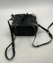 Load image into Gallery viewer, Unbranded Womens Black Faux Leather Adjustable Strap Magnetic Flap Backpack