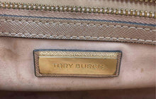 Load image into Gallery viewer, Authentic Tory Burch Womens Metallic Pink Crossbody Bag Stained Interior Worn