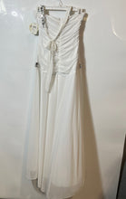 Load image into Gallery viewer, Royalty Womens White Rhinestone Sleeveless Long Evening Maxi Dress Sz 3/4 W/Tags